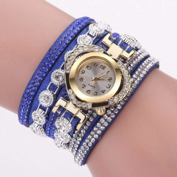 Personality Heart Shape With Diamond Dial Multi-color Bracelet - Image 10