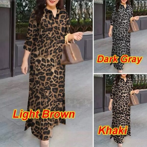 Vintage Print Art Bohemian Loose Oversized Cardigan Dress - Image 2