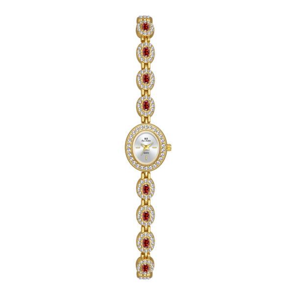 Mid-ancient Fashion Oval Colored Gems Rainbow Light Luxury Watch - Image 3
