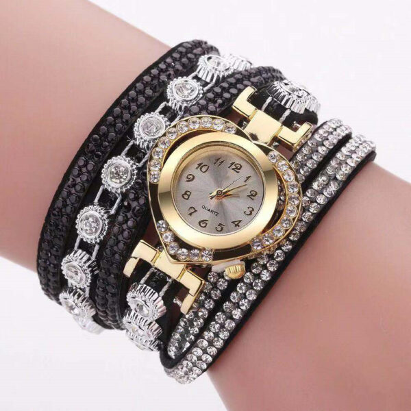 Personality Heart Shape With Diamond Dial Multi-color Bracelet - Image 8