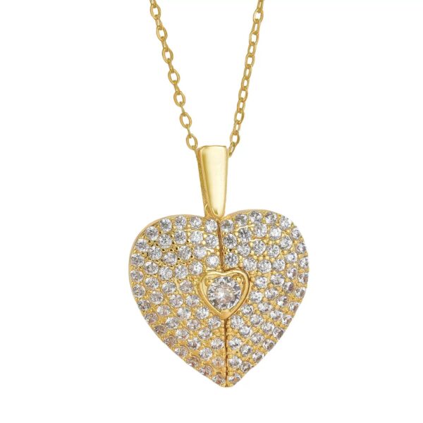 Women's Heart Opening And Closing Necklace Wings Pendant Clavicle Chain Jewelry - Image 4