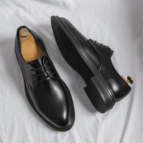 Glossy Pointed Business Leather Shoes Men's British Fashion - Image 7