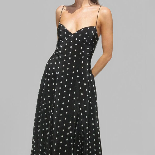 Elegant Casual Dotted Prints Dress - Image 4