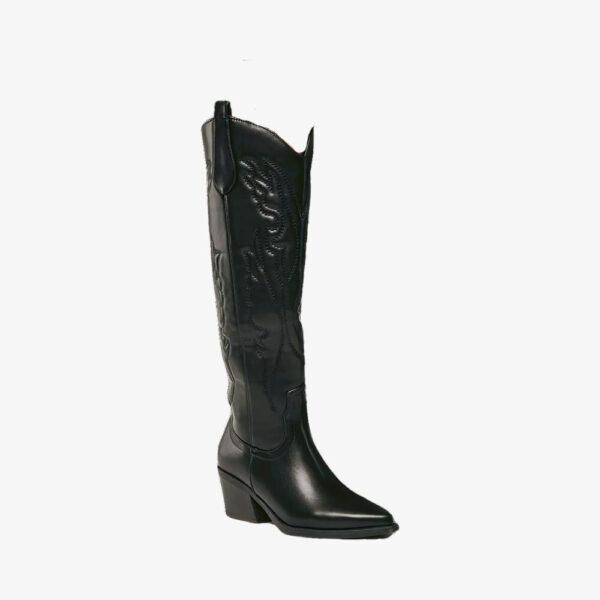 Women's Fashion Embroidered Pointed High Heel Cowboy Boot - Image 3
