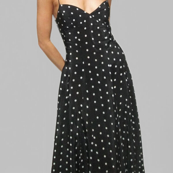 Elegant Casual Dotted Prints Dress - Image 3