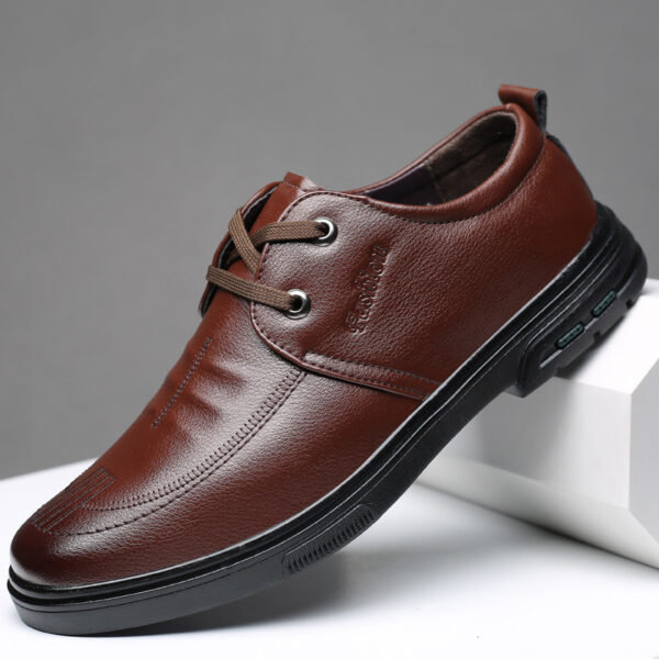 Men's Casual Leather Shoes British Style - Image 4