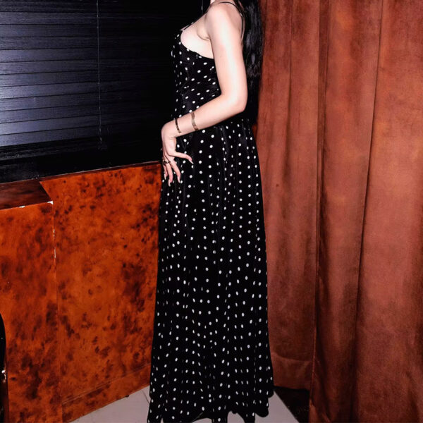 Elegant Casual Dotted Prints Dress - Image 5