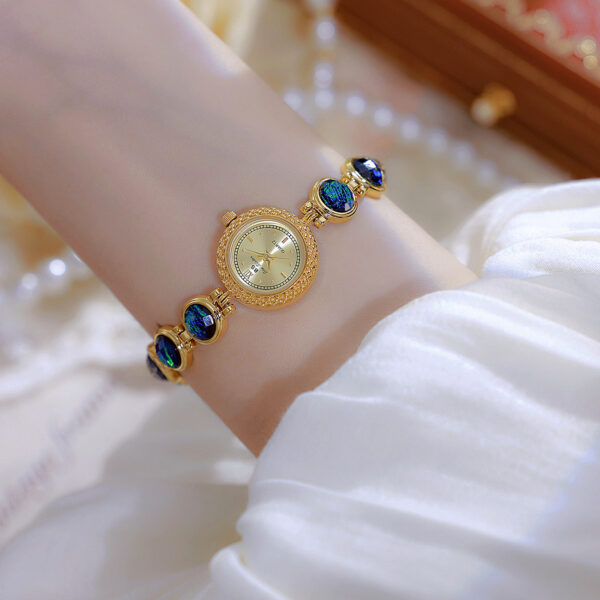 National Style Mid-ancient Light Luxury Malachite Bracelet Watch - Image 4