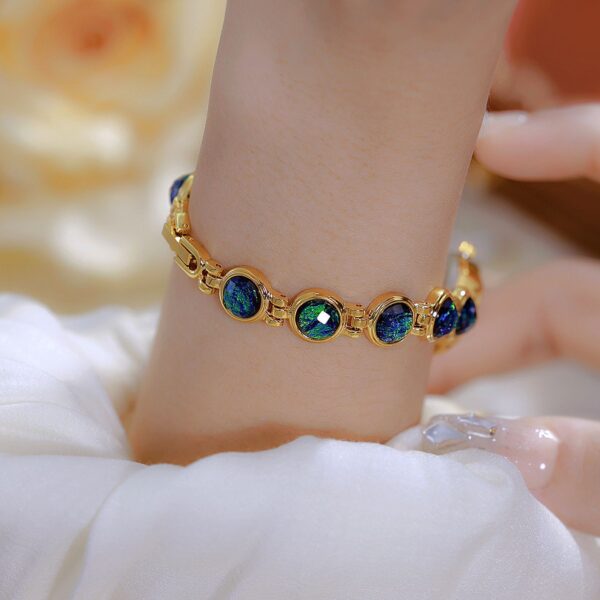 National Style Mid-ancient Light Luxury Malachite Bracelet Watch - Image 2