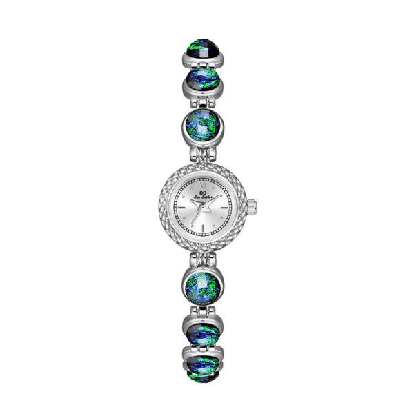 National Style Mid-ancient Light Luxury Malachite Bracelet Watch - Image 7