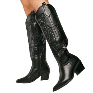 Women's Fashion Embroidered Pointed High Heel Cowboy Boot