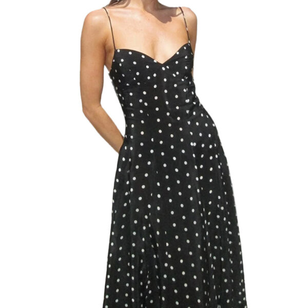 Elegant Casual Dotted Prints Dress - Image 2
