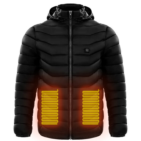 Men Heated Puffer Jacket Electric Heating Coat Insulated Hood Windbreaker 9Heat Zones - Image 7