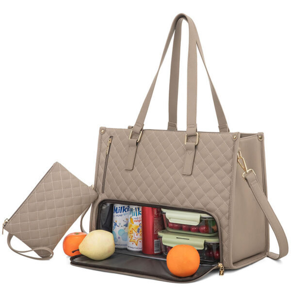 Convenient Commute New Lunch Bag Women's Insulated Lunch Box Women's Leak-proof Large Purse Diagonal Computer Storage - Image 9