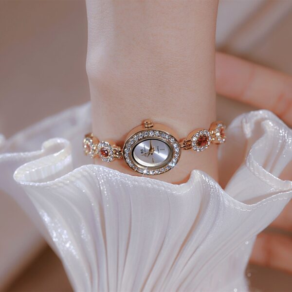 Mid-ancient Fashion Oval Colored Gems Rainbow Light Luxury Watch - Image 7