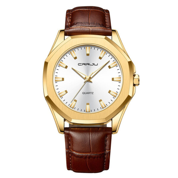Simple Waterproof Round Casual Quartz Watch - Image 6