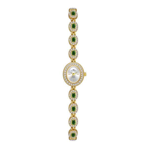 Mid-ancient Fashion Oval Colored Gems Rainbow Light Luxury Watch - Image 8