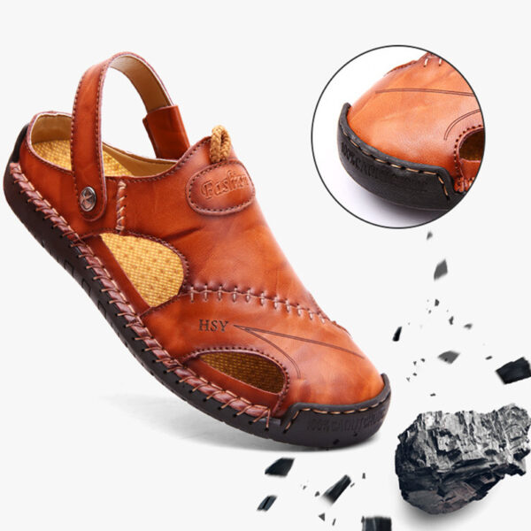 Men's Closed Toe Sandals Summer Adjustable Slides Slippers Fashion Beach Shoes - Image 10