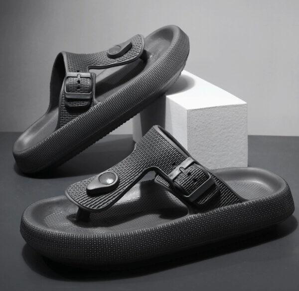 EVA Buckle Flip-flop Fashion Non-slip Slip-on Slippers Outdoor Dual-use Beach Shoes - Image 5
