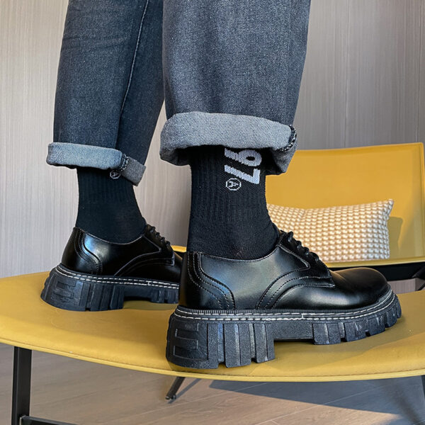 Online Influencer Men's Shoes Black Talent Spring And Autumn - Image 4