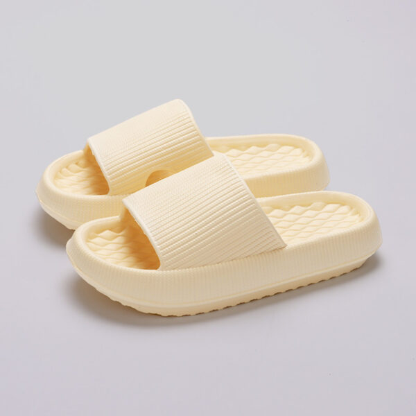 Summer EVA Slippers Solid Color Rhombus Stripe Anti-slip Slippers New Women's Home Shoes - Image 6