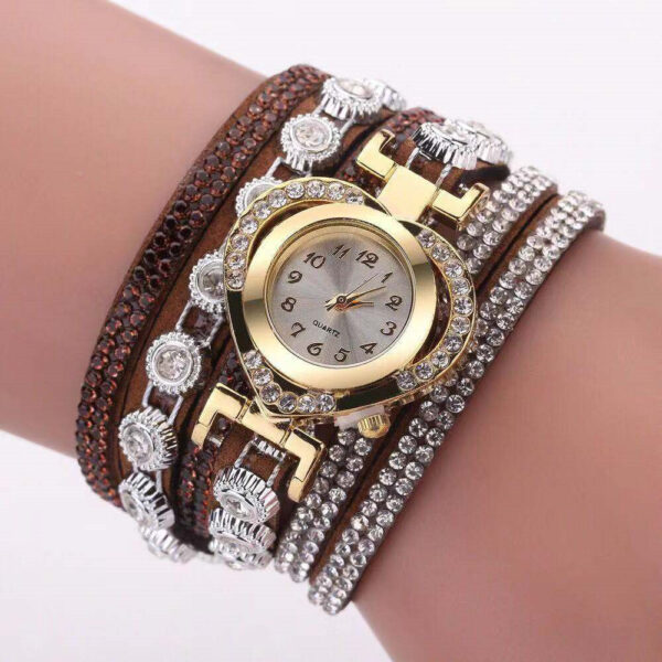 Personality Heart Shape With Diamond Dial Multi-color Bracelet - Image 7