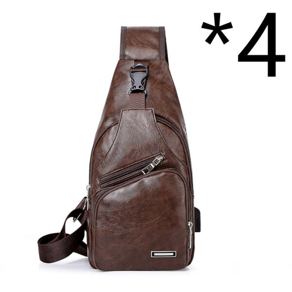 Casual Fashion Men's USB Charging Chest Bag - Image 7