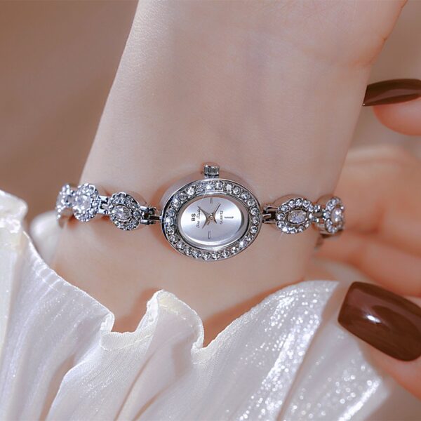 Mid-ancient Fashion Oval Colored Gems Rainbow Light Luxury Watch - Image 5
