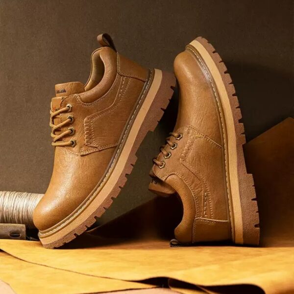 Spring And Autumn Vintage Casual Leather Shoes Men's Genuine Leather Shoes - Image 5
