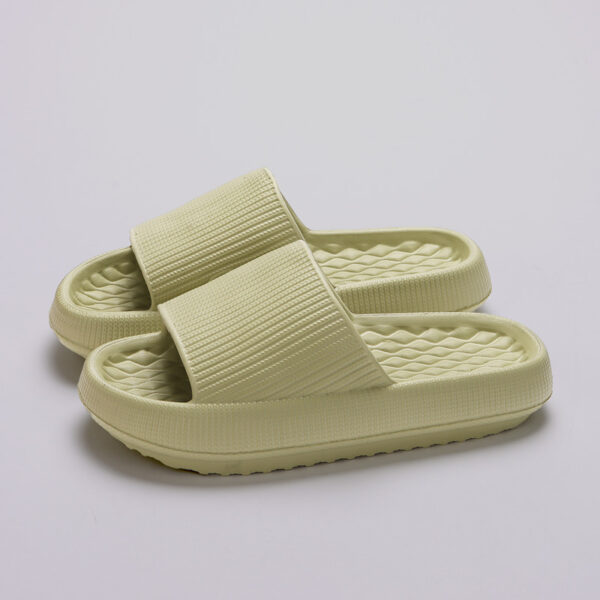 Summer EVA Slippers Solid Color Rhombus Stripe Anti-slip Slippers New Women's Home Shoes - Image 2