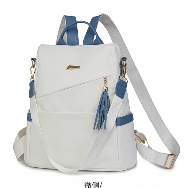 Simple Solid Color Backpack Women's Fashion Travel Backpack - Image 3