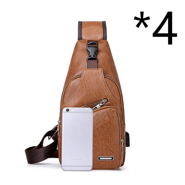 Casual Fashion Men's USB Charging Chest Bag - Image 3