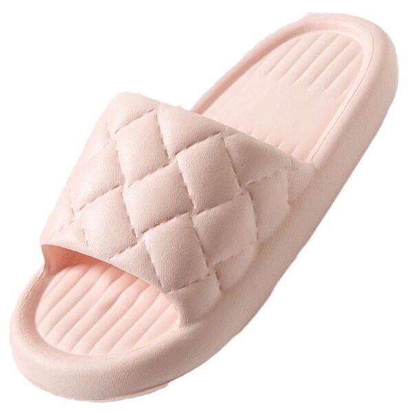 New Rhombus Home Slippers Summer Non-slip Floor Bathroom Slipper Lightweight Simple House Shoes For Women Men - Image 10