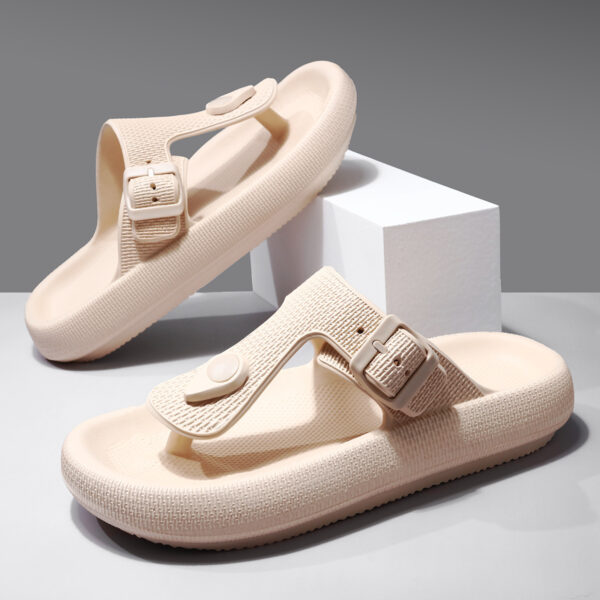 EVA Buckle Flip-flop Fashion Non-slip Slip-on Slippers Outdoor Dual-use Beach Shoes - Image 7