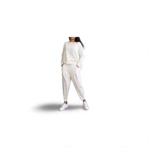 Women's Irregular Suit Long-sleeved Round Neck Top And Loose Harem Pants With Pockets Ins Fashion Trousers Set Women's Clothing