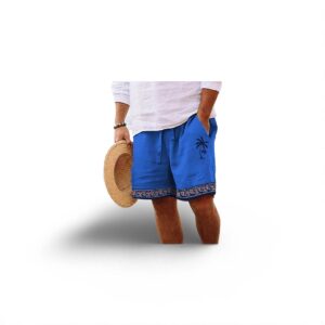 Print Beach Shorts Summer Fashion Loose Drawstring Short Pants Mens Clothing